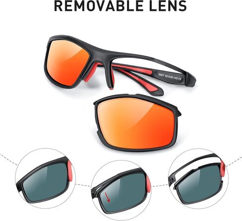 Sports Polarized Sunglasses With Interchangeable Lenes 100% UV for Men Women TR90 Unbreakable Frame in Saudi Arabia
