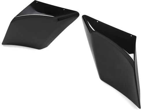 HECASA Extended Side Panel Covers Compatible with 1989-2013 Harley Touring Road King Street Glide Electra Glide Road Glide Stretched Extension Pair Painted Black ABS Plastic in Saudi Arabia