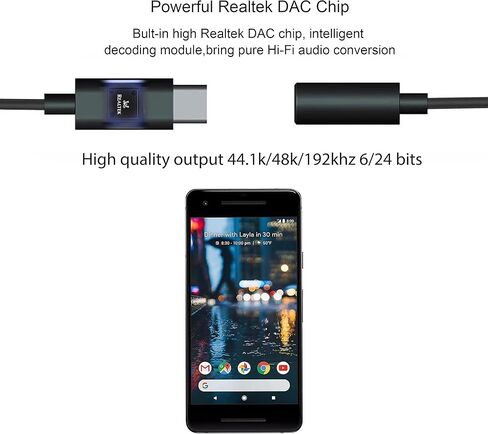 محول صوت Ailun USB C إلى 3.5 مم عالي الدقة من النوع C ذكر إلى أنثى مقبس Aux ستيريو سماعة رأس دونجل محول سلك كابل لأجهزة USB C in Kuwait