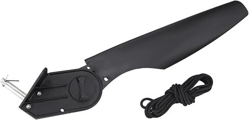 Canoe Rudder, New Black Plastic Watercraft Canoe Kayak Angling Boat Kayak Fishing Boat Rudder Foot Direction Control Tackle Kits in Saudi Arabia