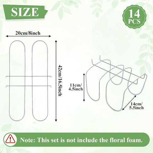 14 Pieces Cemetery Flower Saddles for Headstones 17" Rustproof Galvanized Wire Gravestone Saddles in Kuwait