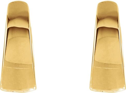 14K Yellow Gold 10.25 mm Pair Polished Hinged Earring in Saudi Arabia