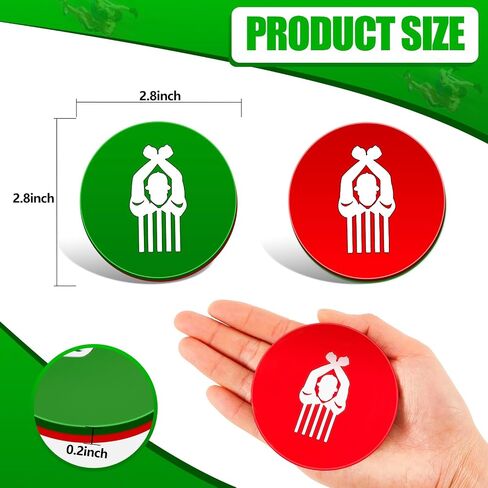 2 Pcs Wrestling Flip Disc Red and Green Round Referee Coin to Match with Wrist Ankle Bands Wrestling Gear Pliable Plastic Referee Flip Disk Referee Equipment for Official Wrestling Match Training in Saudi Arabia