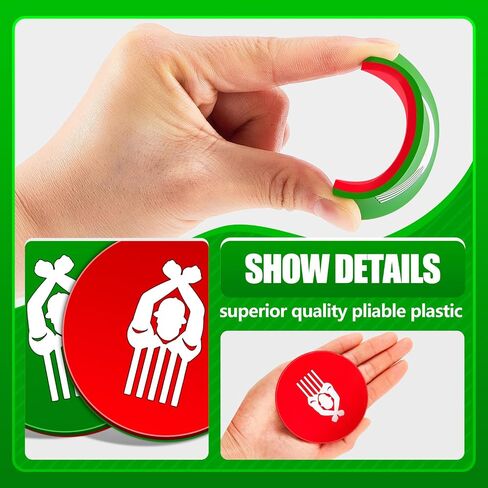 2 Pcs Wrestling Flip Disc Red and Green Round Referee Coin to Match with Wrist Ankle Bands Wrestling Gear Pliable Plastic Referee Flip Disk Referee Equipment for Official Wrestling Match Training in Saudi Arabia