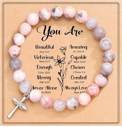 UPROMI Christian Gifts for Women, Cross Bracelet for Women Confirmation Gifts for Teen Girls in Saudi Arabia