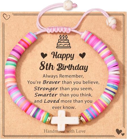 Shonyin 1-3 Year Old Birthday Gifts for Girl, Adjustable Cross Bracelet for Daughter Granddaughter Niece in Kuwait