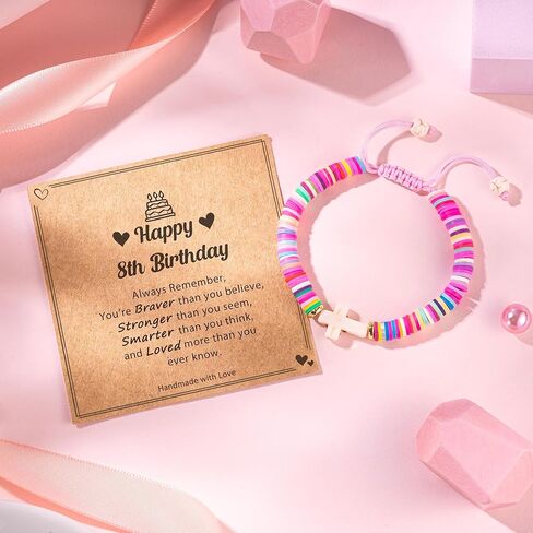 Shonyin 1-3 Year Old Birthday Gifts for Girl, Adjustable Cross Bracelet for Daughter Granddaughter Niece in Kuwait