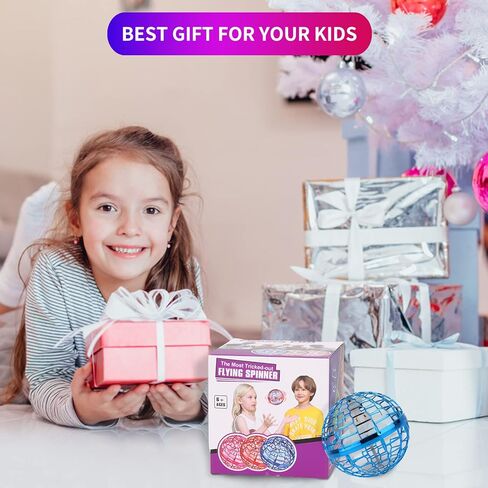 الكرة العائمة للأطفال في الهواء الطلق لعبة 360 درجة سحرية دوارة UFO وامضة LED غلوب التحكم عن بعد تحلق الكرة الجرم السماوية ضوء ملون لعيد الميلاد هدية يطير المغازل يطير غلوب لعبة يطير غلوب للأطفال من سن 3 وما فوق (الوردي) in Kuwait