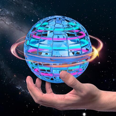 الكرة العائمة للأطفال في الهواء الطلق لعبة 360 درجة سحرية دوارة UFO وامضة LED غلوب التحكم عن بعد تحلق الكرة الجرم السماوية ضوء ملون لعيد الميلاد هدية يطير المغازل يطير غلوب لعبة يطير غلوب للأطفال من سن 3 وما فوق (الوردي) in Kuwait