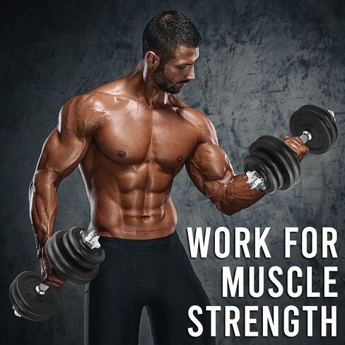 A2ZCare Threaded Dumbbell Handles/Adjustable Dumbbell Bar Handles - Fit 1 inch Standard Weight Plate - Weightlifting Accessories - Sold in Pair (Thread Dumbbell Handle - 14inch) in Saudi Arabia