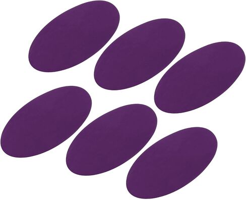MECCANIXITY Elbow Knee Iron-on Fabric Patches Repair Patches Oval Repair Patch Self-Adhesive Purple for Clothing Repair Crafts Repair Kit Backpack Shoes Decoration Pack of 6 in Saudi Arabia