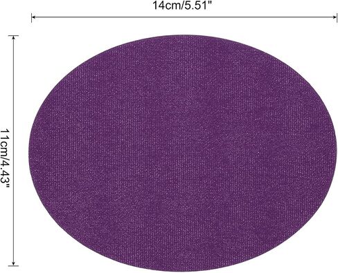 MECCANIXITY Elbow Knee Iron-on Fabric Patches Repair Patches Oval Repair Patch Self-Adhesive Purple for Clothing Repair Crafts Repair Kit Backpack Shoes Decoration Pack of 6 in Saudi Arabia