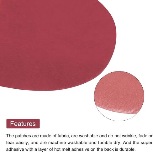 MECCANIXITY Elbow Knee Iron-on Fabric Patches Repair Patches Oval Repair Patch Self-Adhesive Purple for Clothing Repair Crafts Repair Kit Backpack Shoes Decoration Pack of 6 in Saudi Arabia