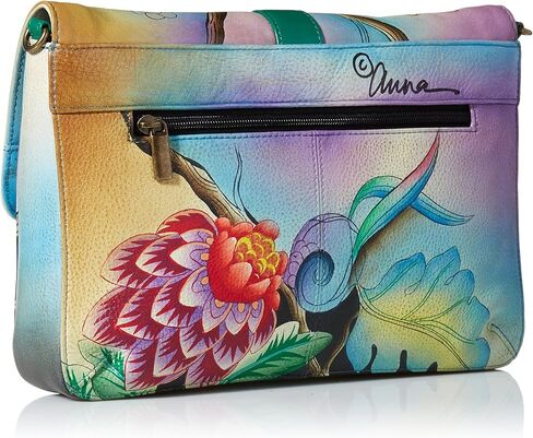 Anna by Anuschka Hand Painted Leather Women's Medium Flap Messenger in Saudi Arabia