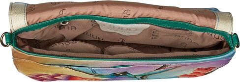 Anna by Anuschka Hand Painted Leather Women's Medium Flap Messenger in Saudi Arabia