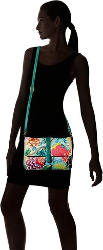 Anna by Anuschka Hand Painted Leather Women's Medium Flap Messenger in Saudi Arabia