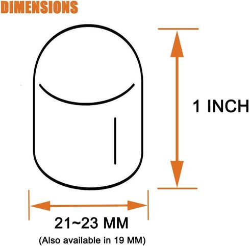 JINHAN Lug Nut Cap Covers Flexible Fit Wheel Lug Nut Cap White Fits 21-23 mm | Pack of 25 (White, 21mm, 25-Pack) in Saudi Arabia