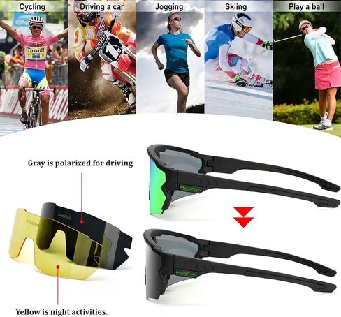 Cycling Glasses Sports Polarized Sunglasses For Men Women Riding Fishing Golf Baseball Running Glasses in Saudi Arabia