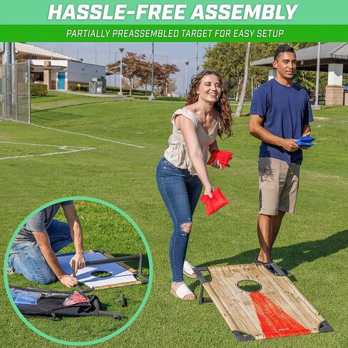 GoSports Portable 3 x 2 ft Cornhole Game Set – Premium Toss Game for Kids and Adults - Choose Your Style in Saudi Arabia