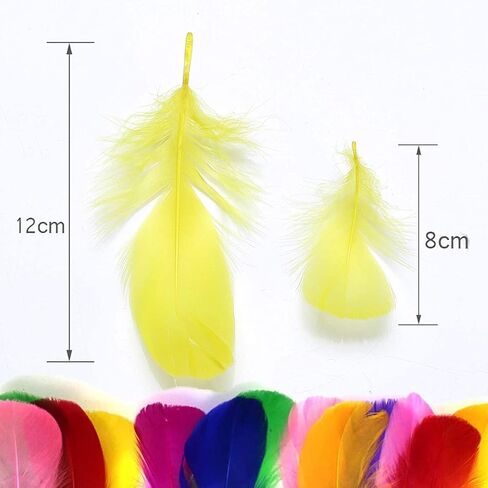 ريش ماردي غرا الملون للحرف اليدوية، 300 قطعة من الريش الأخضر والذهبي الأرجواني الطبيعي لتزيين حفلات ماردي جراس زي الكرنفال in Kuwait