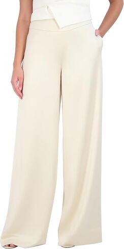 BCBGMAXAZRIA Women's Wide Leg Satin Pants in Saudi Arabia