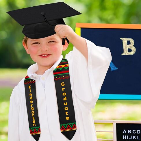 Jetec 2024 Kindergarten Graduation Cap and Printed Graduation Stole Sash Preschool Kindergarten Graduation Gifts for Kids(Classic Color, Vintage Style) in Saudi Arabia