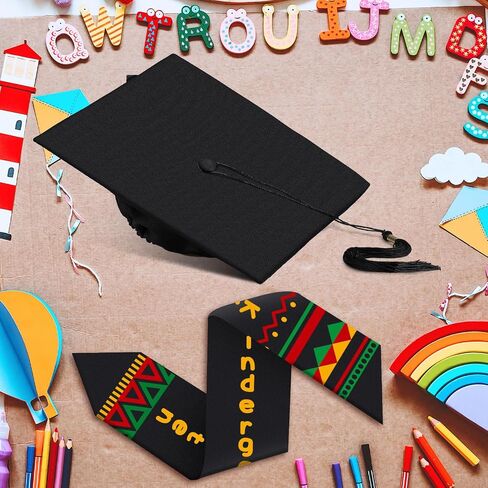 Jetec 2024 Kindergarten Graduation Cap and Printed Graduation Stole Sash Preschool Kindergarten Graduation Gifts for Kids(Classic Color, Vintage Style) in Saudi Arabia