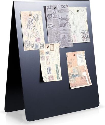 Leinuosen 12 × 10 بوصة لوحة إعلانات مغناطيسية لوحة عرض مغناطيسية لوحة مذكرة مسح جاف لوحة عرض قائمة بذاتها حامل معدني لعرض المغناطيس لسطح المكتب ديكورات المكاتب المنزلية (قطعة واحدة) in Kuwait