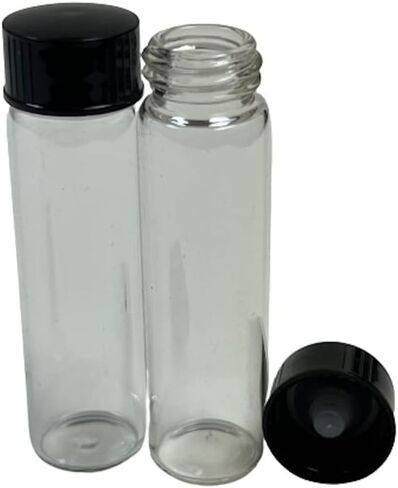 144 PCS, 17mm X 60mm [2 Dram, 8ml] Clear Glass Vials with Plastic Cone Liner Cap in Saudi Arabia