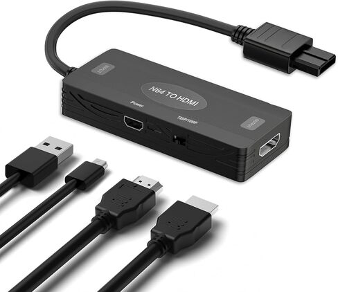 محول WUKUR N64 إلى HDMI يدعم التحويل 16:9/4:3 متوافق مع محول Nintendo 64/ Game Cube/SNES Gamecube HDMI in Kuwait