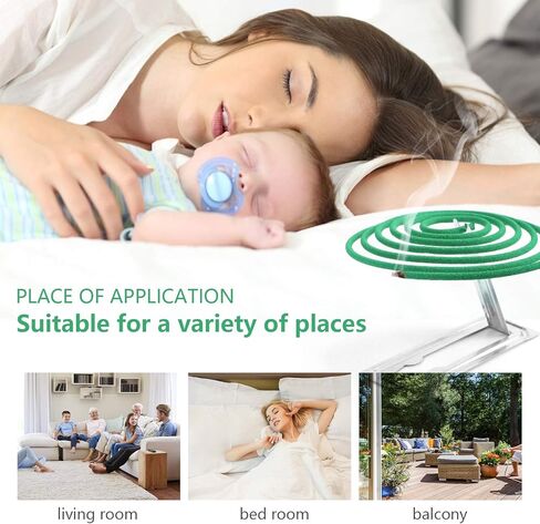 ملفات البخور، ملف بخور السترونيلا للصيف، حلزوني عطر السترونيلا للاستخدام الخارجي والداخلي، مجموعة من 48 بخور عشبة الليمون مع حامل لفائف للأنشطة الخارجية in Kuwait