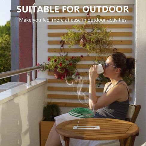 ملفات البخور، ملف بخور السترونيلا للصيف، حلزوني عطر السترونيلا للاستخدام الخارجي والداخلي، مجموعة من 48 بخور عشبة الليمون مع حامل لفائف للأنشطة الخارجية in Kuwait