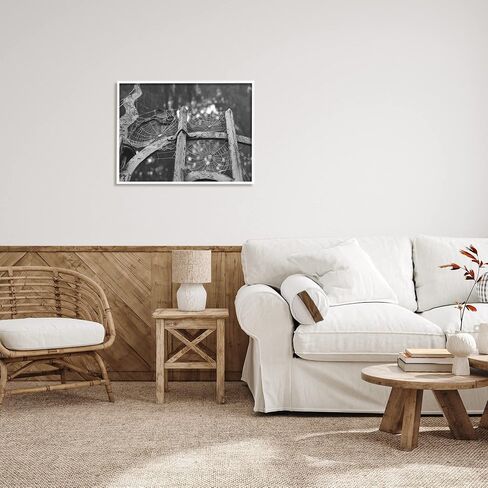 Stupell Industries Spooky Spider Webs Rustic Monochrome Gate Framed Wall Art, Design by Daphne Polselli in Saudi Arabia