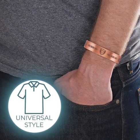 Willis Judd Knights Templar Cross Men's Pure Copper Magnetic Adjustable Bracelet Bangle in Saudi Arabia