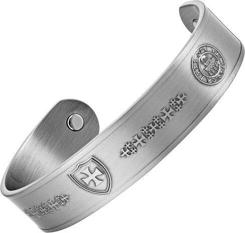 Willis Judd Knights Templar Cross Men's Pure Copper Magnetic Adjustable Bracelet Bangle in Saudi Arabia