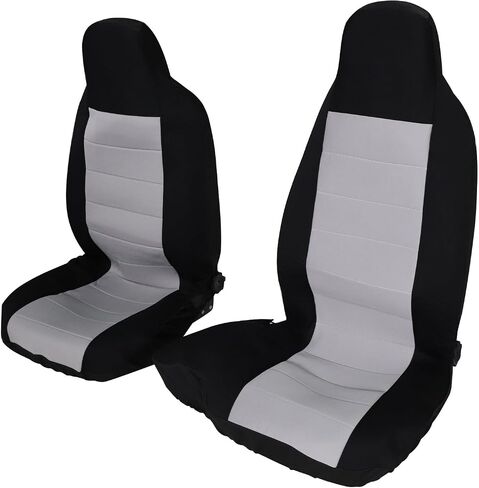GXARTS قطعتان من غطاء مقعد المقعد الخلفي العالي 60/40 باللونين الأسود والرمادي متوافق مع Ford Ranger 2004 2005 2006 2007 2008 2009 2010 2011 2012 (بدون غطاء وحدة التحكم) in Kuwait