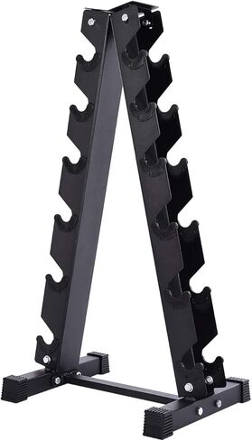 حامل دمبل من CKDCARES، حامل حامل وزن 6 طبقات - حامل وزن على شكل حرف A للدمبل - منظم تخزين الوزن لصالة الألعاب الرياضية المنزلية، الموديل: 6T-DR1 in Kuwait