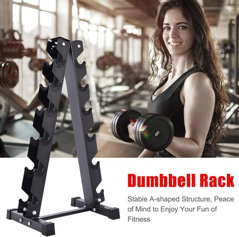 حامل دمبل من CKDCARES، حامل حامل وزن 6 طبقات - حامل وزن على شكل حرف A للدمبل - منظم تخزين الوزن لصالة الألعاب الرياضية المنزلية، الموديل: 6T-DR1 in Kuwait
