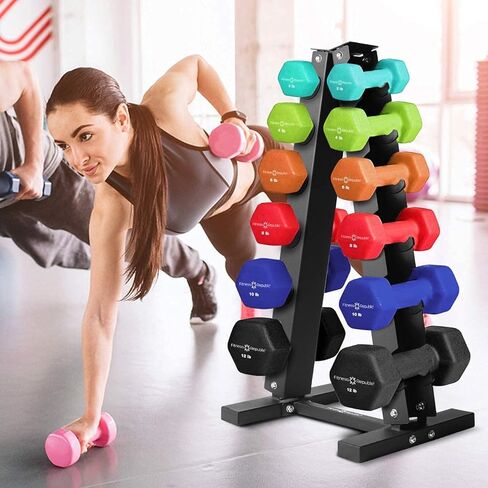 حامل دمبل من CKDCARES، حامل حامل وزن 6 طبقات - حامل وزن على شكل حرف A للدمبل - منظم تخزين الوزن لصالة الألعاب الرياضية المنزلية، الموديل: 6T-DR1 in Kuwait
