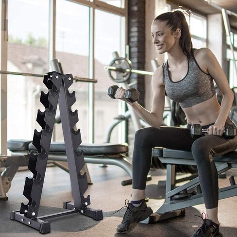 حامل دمبل من CKDCARES، حامل حامل وزن 6 طبقات - حامل وزن على شكل حرف A للدمبل - منظم تخزين الوزن لصالة الألعاب الرياضية المنزلية، الموديل: 6T-DR1 in Kuwait