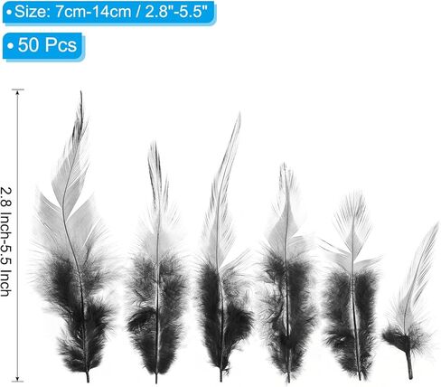 PATIKIL 3-6 Inch Saddle Hackle Rooster Feather, 50 Pcs Bulk Natural Feathers Fluffy Craft Feathers for Dream Catcher Earrings Pendant, Orange in Saudi Arabia