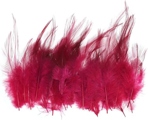 PATIKIL 3-6 Inch Saddle Hackle Rooster Feather, 50 Pcs Bulk Natural Feathers Fluffy Craft Feathers for Dream Catcher Earrings Pendant, Orange in Saudi Arabia