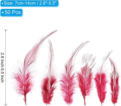 PATIKIL 3-6 Inch Saddle Hackle Rooster Feather, 50 Pcs Bulk Natural Feathers Fluffy Craft Feathers for Dream Catcher Earrings Pendant, Orange in Saudi Arabia