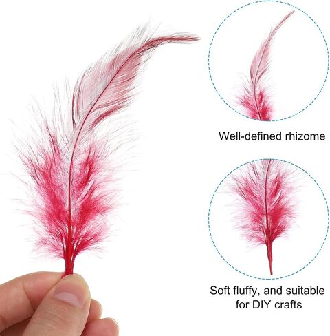 PATIKIL 3-6 Inch Saddle Hackle Rooster Feather, 50 Pcs Bulk Natural Feathers Fluffy Craft Feathers for Dream Catcher Earrings Pendant, Orange in Saudi Arabia