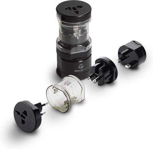 Targus Universal Power Travel Adapter, Black – International Plug Adapter for Europe, UK, AUS, and More, Safely Power Your Devices Around the World (APK01US1) in Saudi Arabia