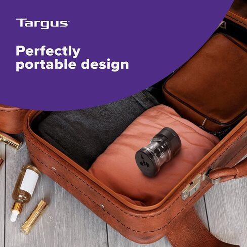 Targus Universal Power Travel Adapter, Black – International Plug Adapter for Europe, UK, AUS, and More, Safely Power Your Devices Around the World (APK01US1) in Saudi Arabia
