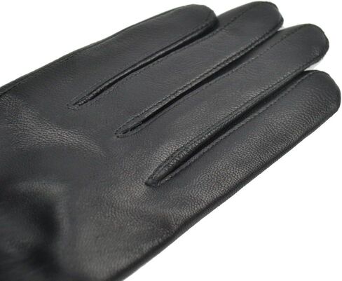 Women Genuine Lambskin Leather Winter Lined Gloves with Fox Fur Trim in Saudi Arabia