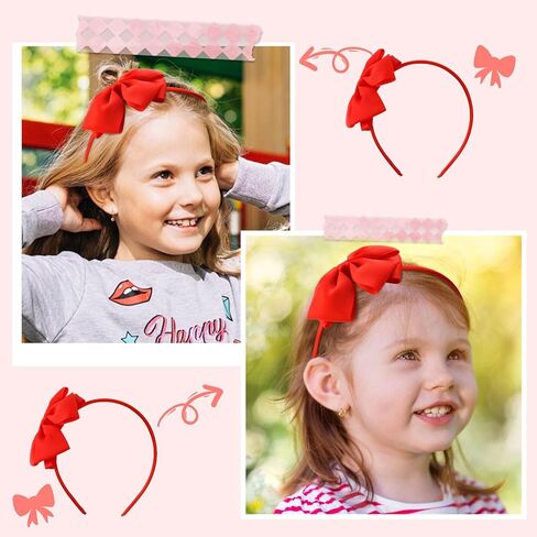 عصابة رأس للأطفال الصغار فيونكات شعر سوداء للفتيات، عصابات رأس على شكل فيونكة لطيفة للفتيات الصغيرات، عصابة شعر للفتيات الصغيرات في المدارس in Kuwait