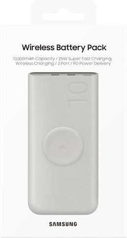 SAMSUNG 45W 20,000mAh Battery Pack Charger, Super Fast Charging w/ 3 Ports for Galaxy Phones, Buds and More, 5A USB-C Cable Included, 2024, US Version, EB-P4520XUEGUS, Beige in Saudi Arabia