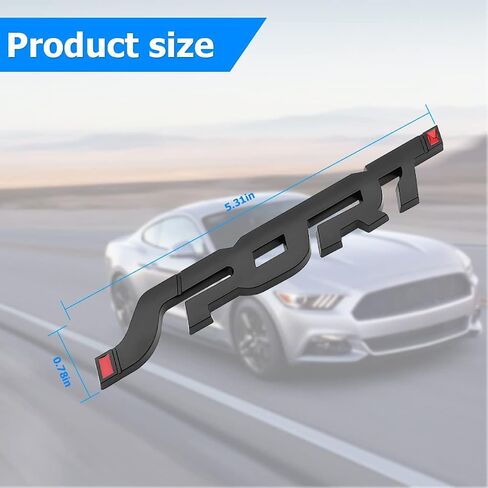 2PCS 3D Metal Car Sport Sticker, Car Side Fender Rear Trunk Emblem Badge Decals, Auto Tailgate Sport Logo Decoration Accessories, Compatible for All Truck SUV Pickup Models (Black) in Saudi Arabia